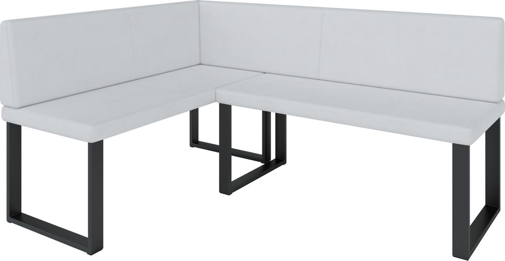 Eckbank AKIKO METAL Corner Bench 142x196 links - Eckbankgruppe f r Ihrem Esszimmer, K che modern, Sitzecke, Essecke. Perfekt f r K che, B ro und Re...