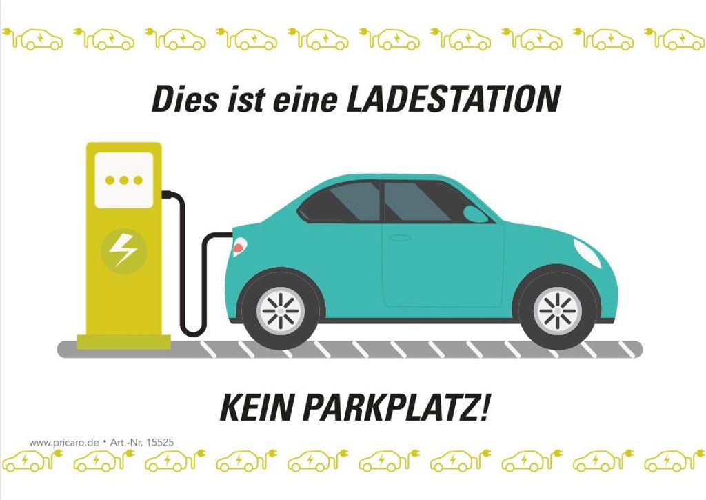 PRICARO Scheisse geparkt Flyer "Elektroauto-Ladestation", A6, 50 Stück