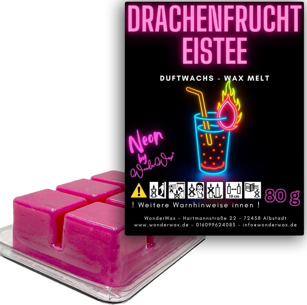 WonderWax Neon Duftwachs Wax Melts für Duftlampe, 6 Würfel Duftmelt Wachsmelt Sojawachs Neon Würfel für Raumdüfte, Wachs Duftöl Indoor Herbst...