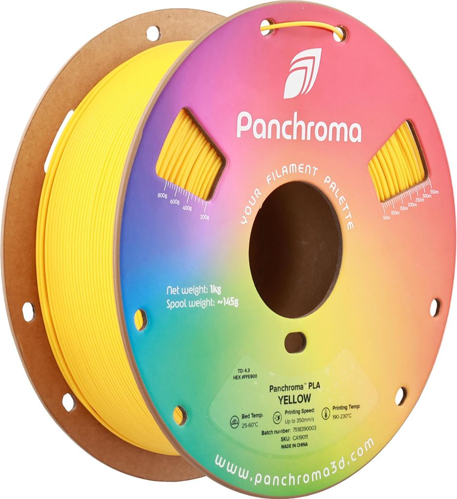 Polymaker Panchroma Basic PLA Filament, 1,75mm, 1kg - Farbton: Yellow