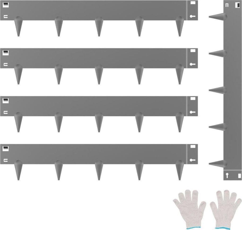 Stalen randafscheiding voor de tuin, 5 stuks, afmetingen 39 Productafbeelding 