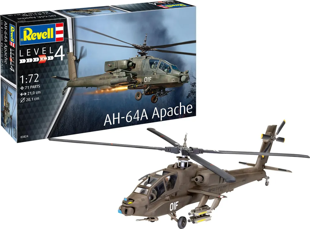 Hélicoptère AH-64A Apache pour décoration de bureau et passionnés d'armée