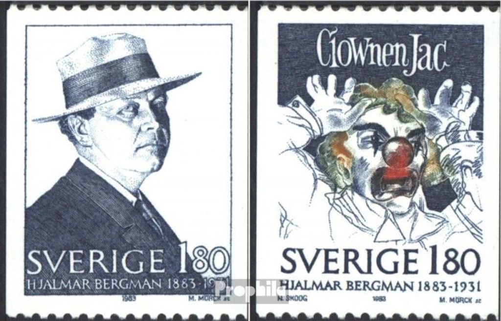 Briefmarken Schweden 1983 Mi 1249-1250 (kompl.Ausg.) postfrisch H. Bergman