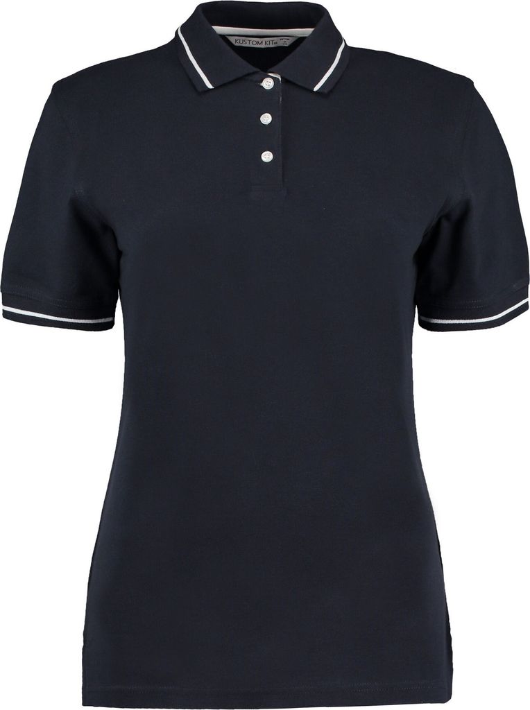 Kustom Kit - "St Mellion" Poloshirt für Damen RW10137 (36 DE) (Marineblau/Weiß)