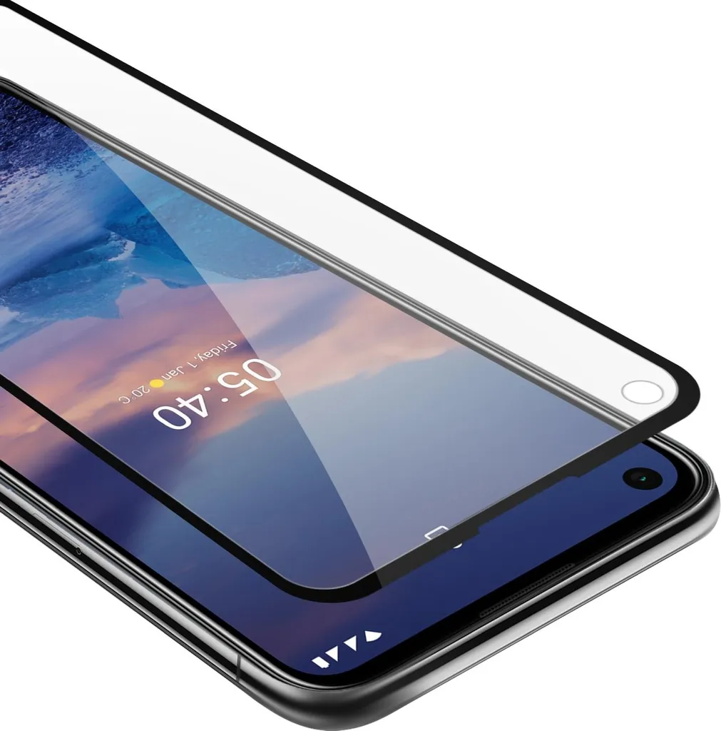 Cadorabo Pellicola Nokia 5.4 Vetro Temperato Schermo Intero 9H Nero