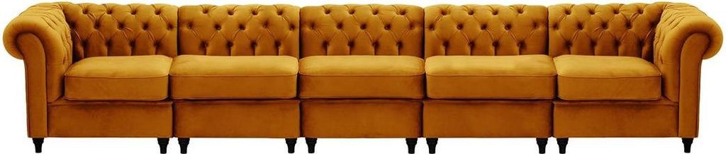 Chesterfield Modulsofa-Velluto 8-black