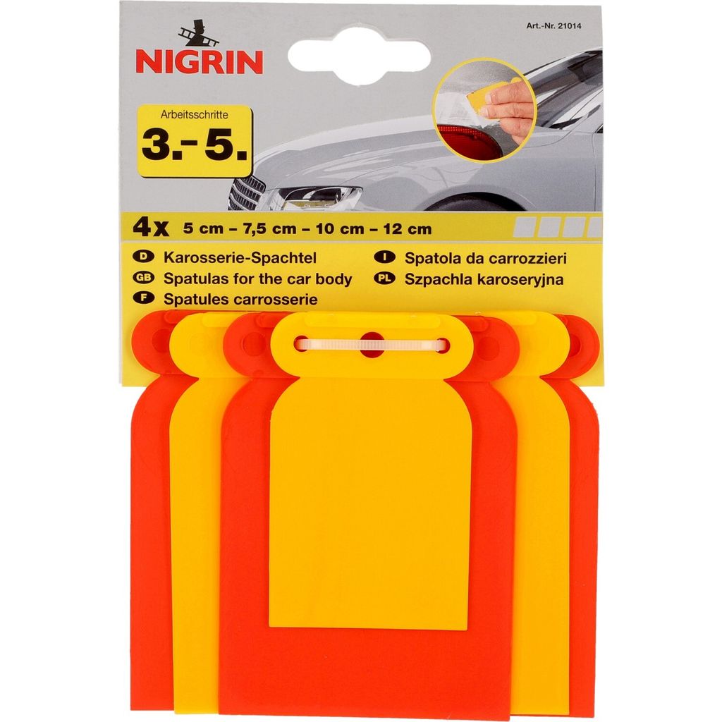 NIGRIN Karosserie-Spachtel-Set, in 4 Größen, 4 teilig Produktbild 