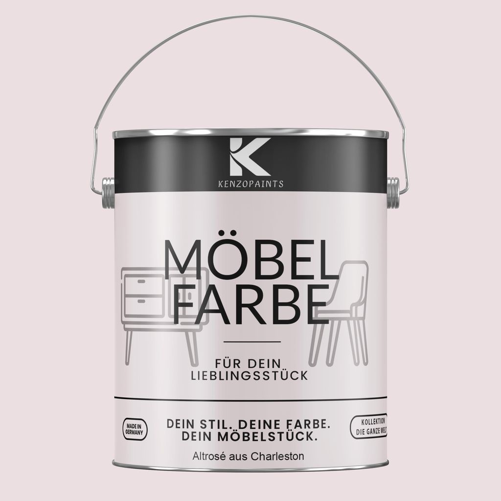 Kenzopaints 2,5Liter Möbelfarbe Möbellack - Altrosé aus Charleston