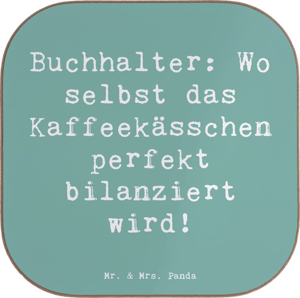 Mr. & Mrs. Panda Untersetzer Glas Spruch Buchhalter Balance - Meeresbrise - Geschenk, Berufspassion, Detail, gläseruntersetzer, kreative Geschenke...
