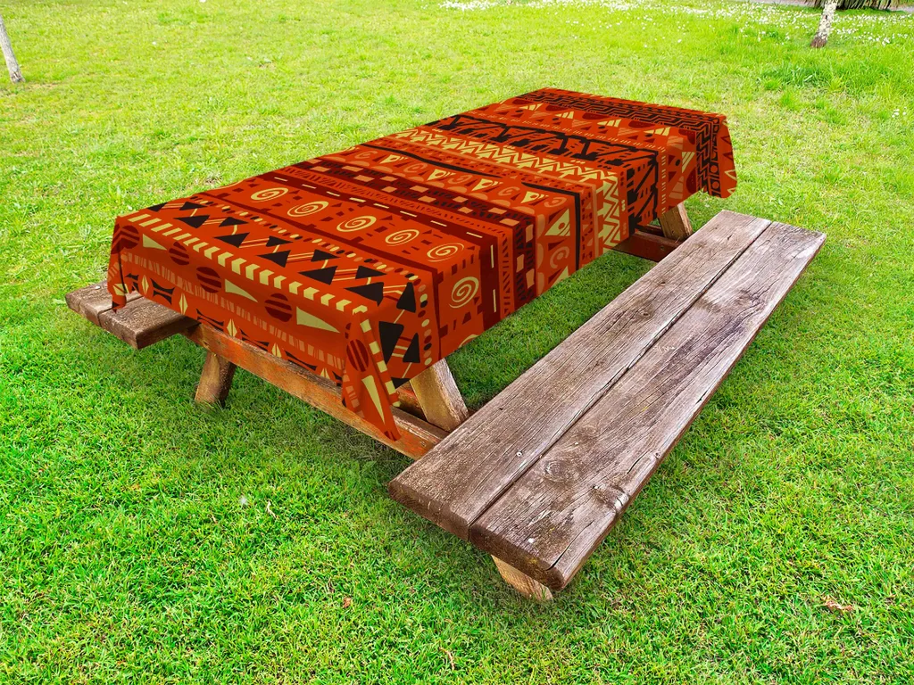 ABAKUHAUS Musica Tovaglia, Musica Jazz Apparecchiature, Rettangolare per Sala da Pranzo e Cucina, 140 cm x 200 cm, Crema Brown