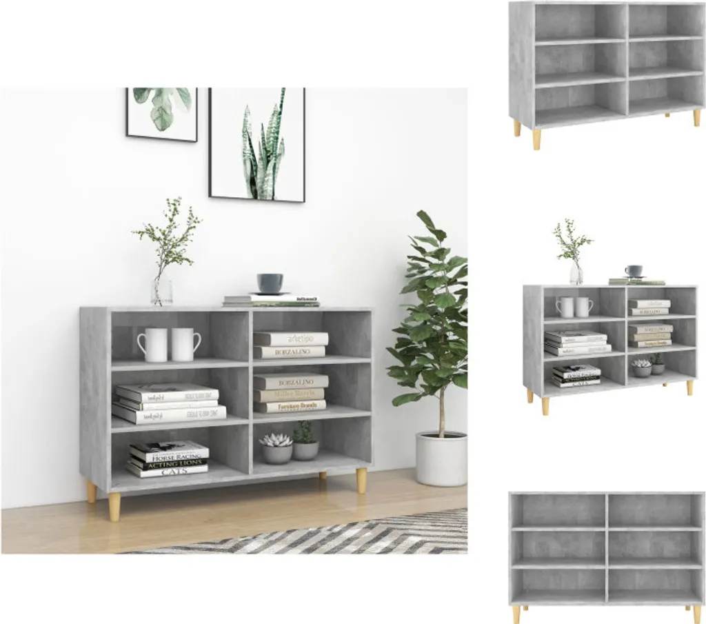 Mobile Credenza 103,5x35x70 cm Grigio Cemento vidaXL - Design Salva-spazio
