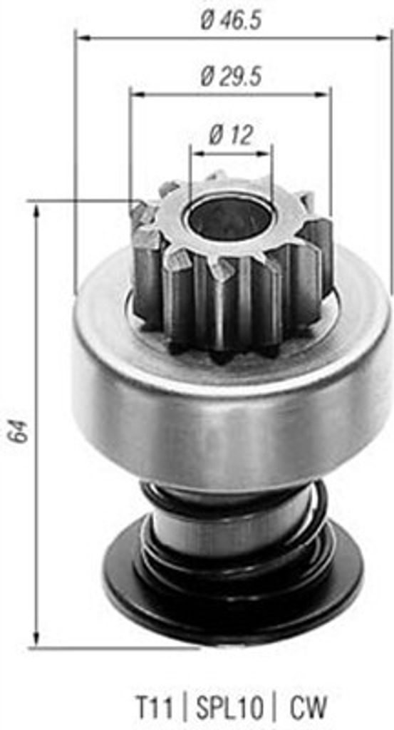 MAGNETI MARELLI 940113020025 Anlasser-Ritzel 07073094 7073094 AMB0025 für FIAT Uno Schrägheck (146) FIORINO Kasten (146) RITMO I (138A) TEMPRA (159)