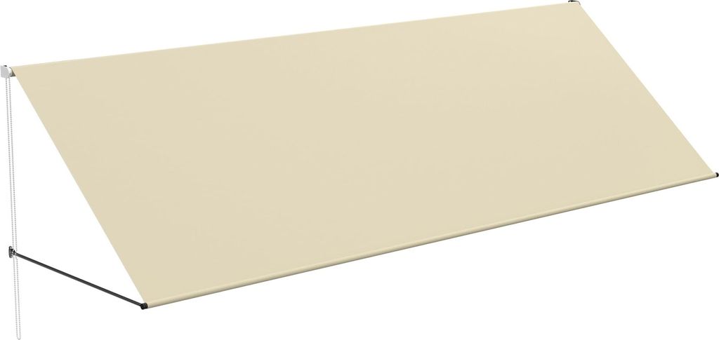 JOIEYOU Balkon Markisen 400x145cm Wind- & UV-Schutz Senkrechtmarkise Einziehbar Außenjalousien Rollo Witterungsbeständig Fenstermarkise Außen Be...