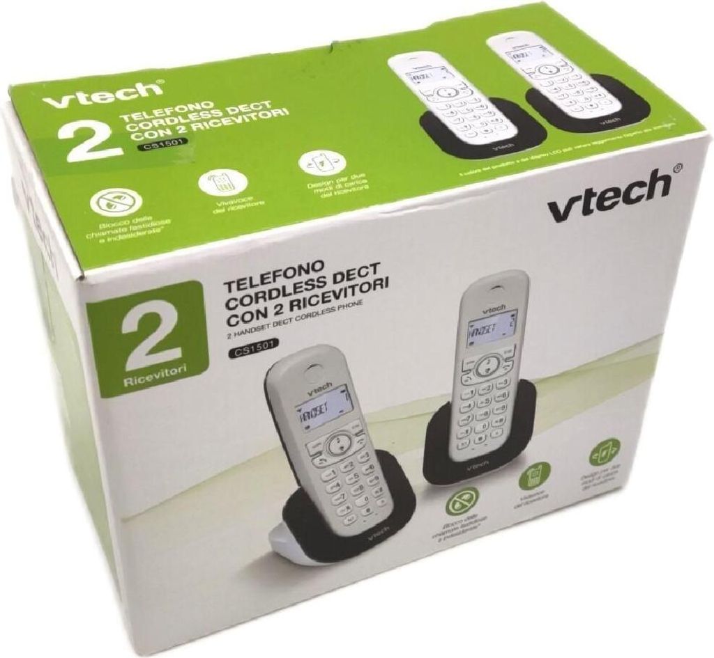 VTech CS1501 Schnurloses Duo DECT Telefon Freisprecheinrichtung Büro Zuhause Geschäftlich Innovation