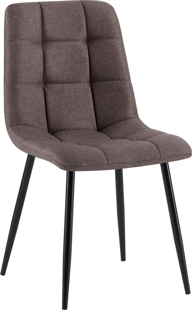 Sedia Moderna Marrone per Cucina e Sala - Struttura Robusta Nera