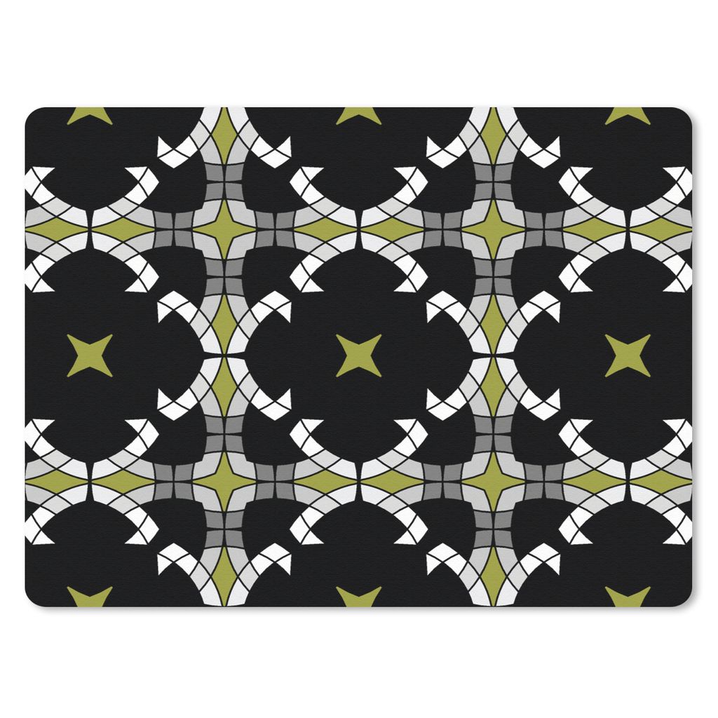 MuchoWow Mauspad Mousepad Glasmalerei - Abstrakt - Muster 23x19 cm - Mousepads - Maus Mat - Pad - Mausunterlage - Schreibtischunterlage - Mauspad