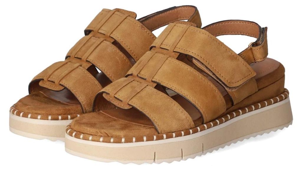 Tamaris. Sandales compensées pour femmes, couleur marron, Image du produit 