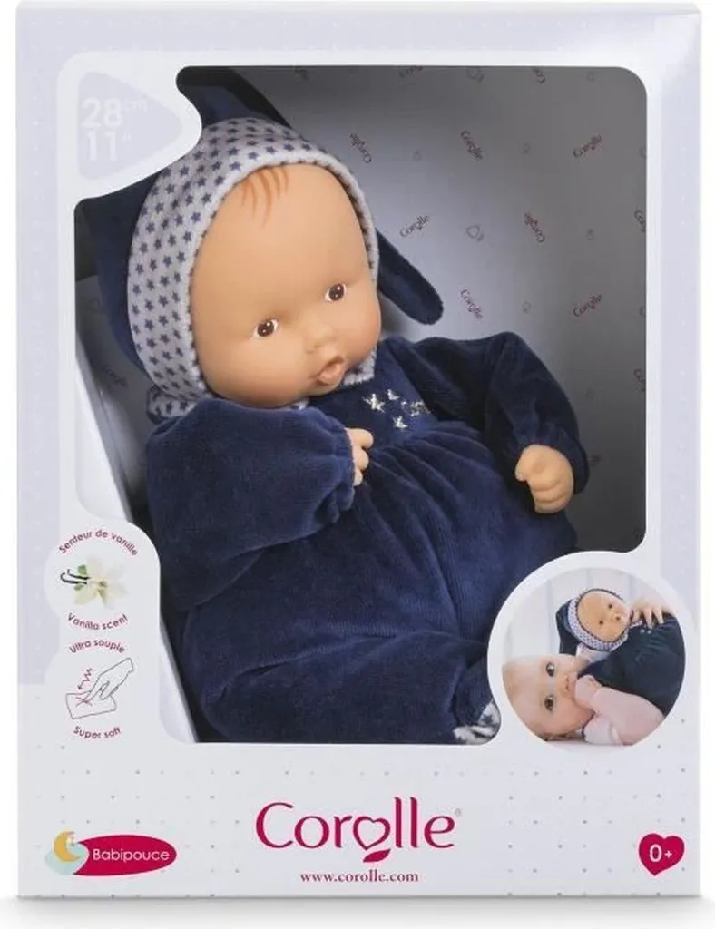 Doudou Corolle Babipouce Bleu 28cm - Solution Apaisante pour Bébé Agité - 7