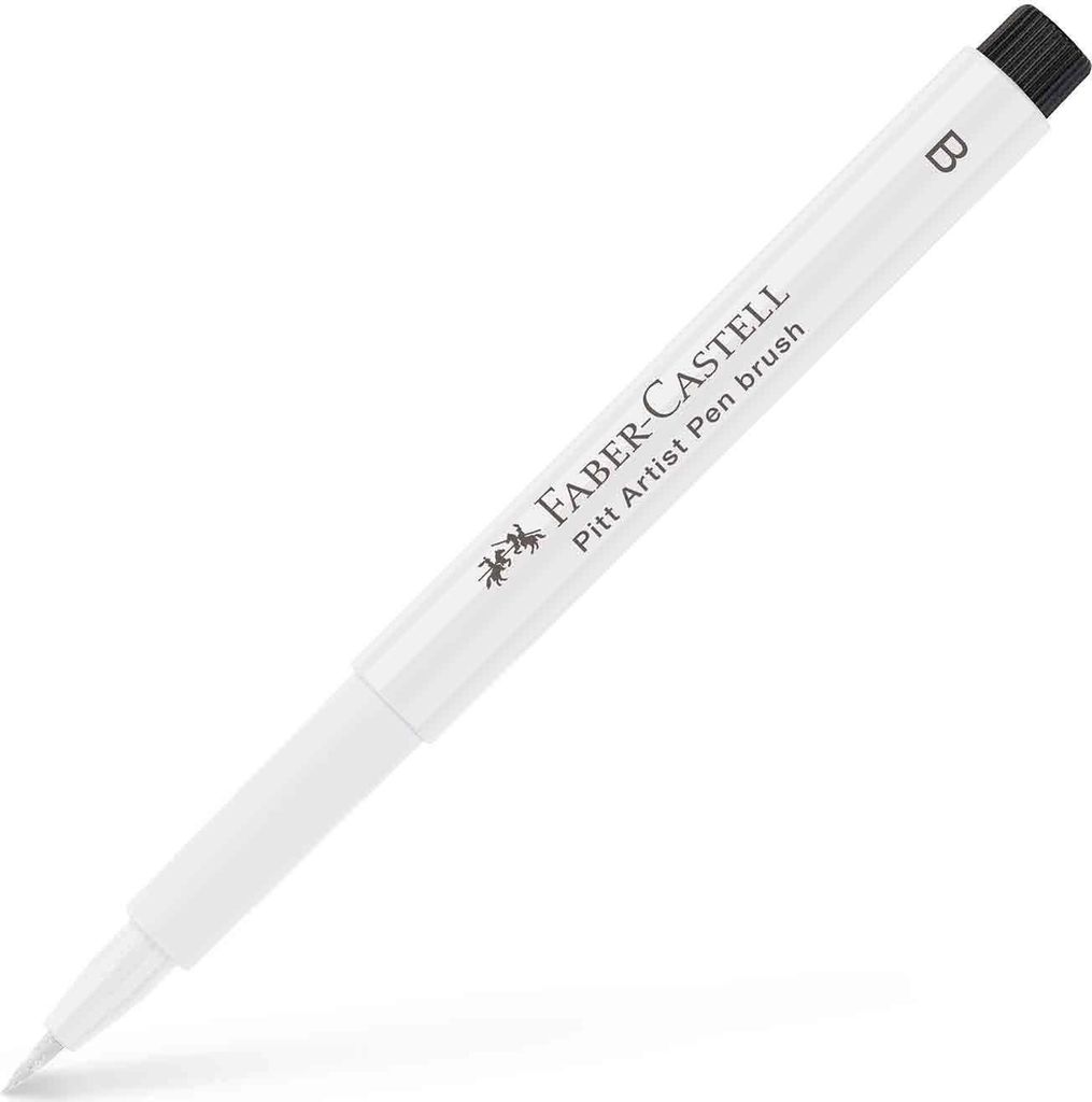FABER-CASTELL Tuschestift PITT artist pen weiß 1,0 - 5,0 mm Pinselspitze