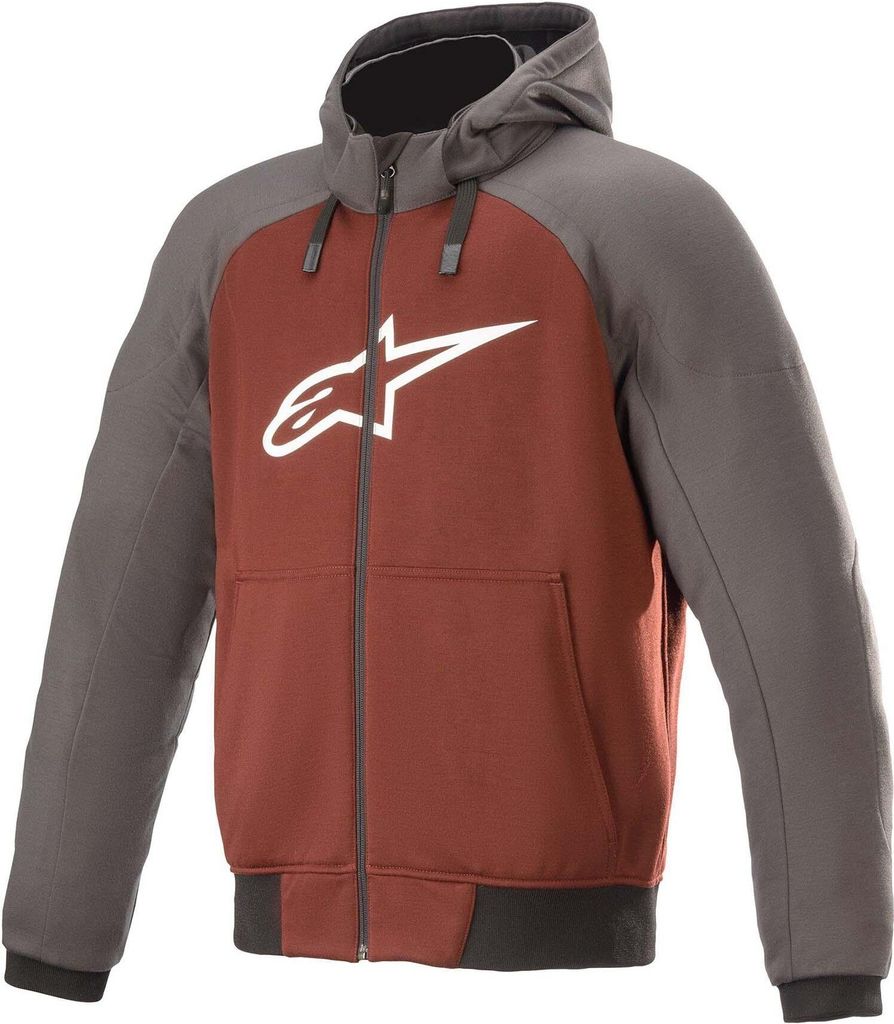 Alpinestars Chrome Sport Motorrad Hoodie, rot/grau, 2XL