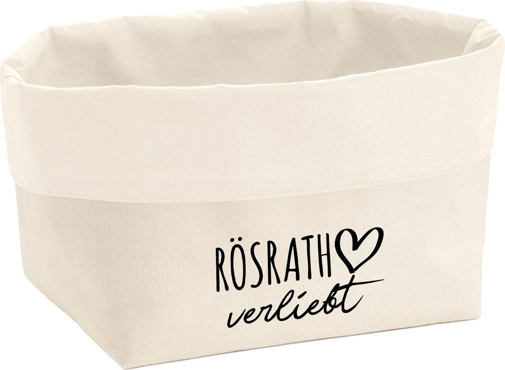 Huuraa Organizer Rösrath verliebt 8 Liter Large Canvas Baumwolle Utensilo Geschenkidee