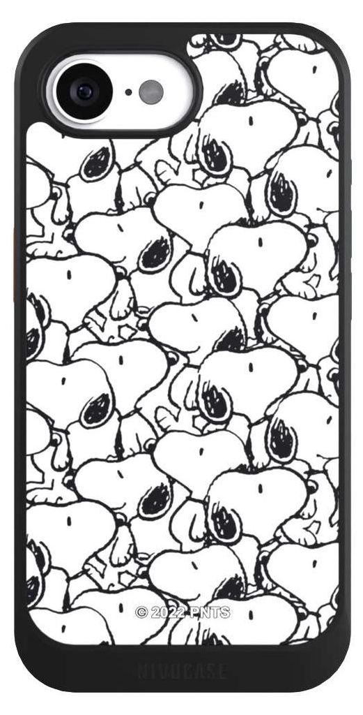 NIVOCASE Hülle für Apple iPhone 16e Handyhülle NIVOcore Case Schwarz Muster Peanuts Snoopy