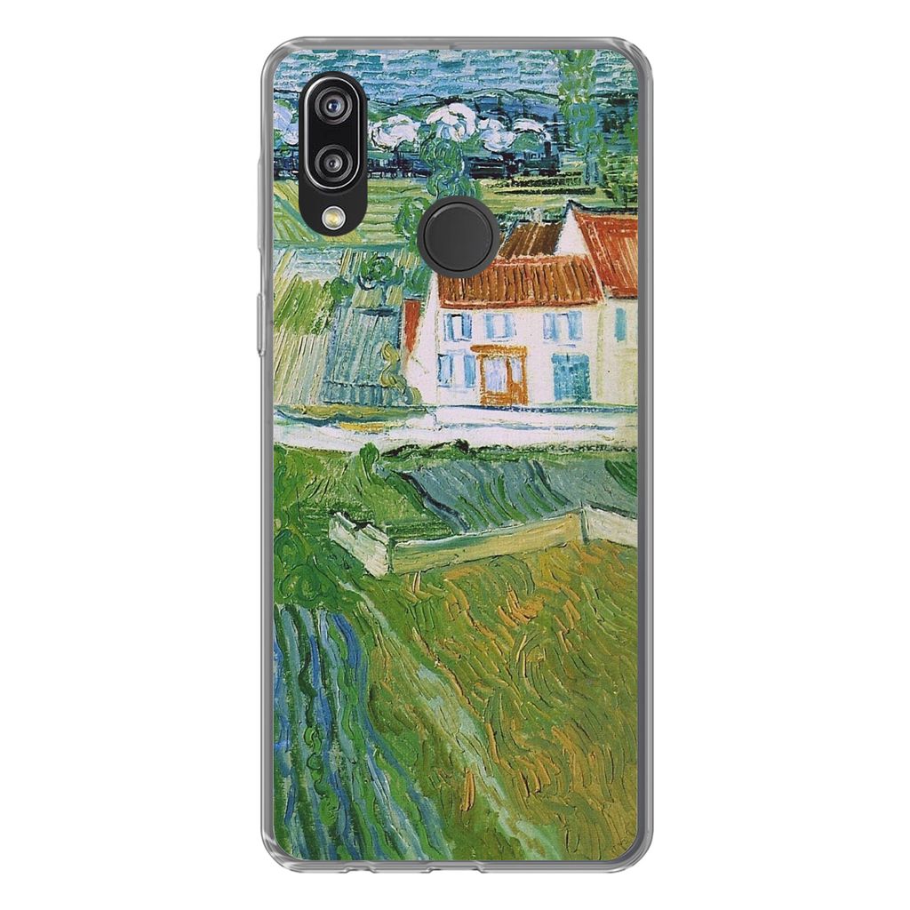 MuchoWow Handyhülle Schutzhülle Hülle für Huawei P20 Lite (2020) Landschaft mit Kutsche und Zug - Vincent van Gogh Silikon Softcase Handy Hü...