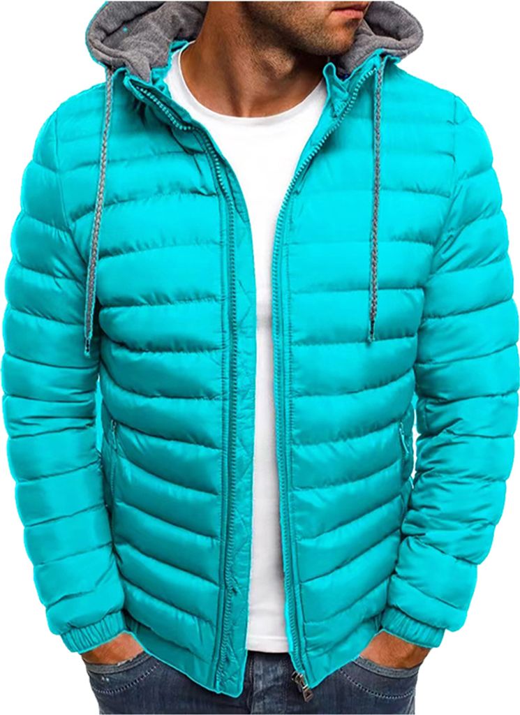 Herren Steppjacke Verdicken Warm Stehkragen Herbst Winter Produktbild 1