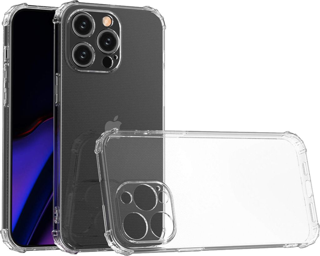 Für Apple iPhone 15 Pro Max Schock TPU Schutz Handy Hülle Cover Transparent
