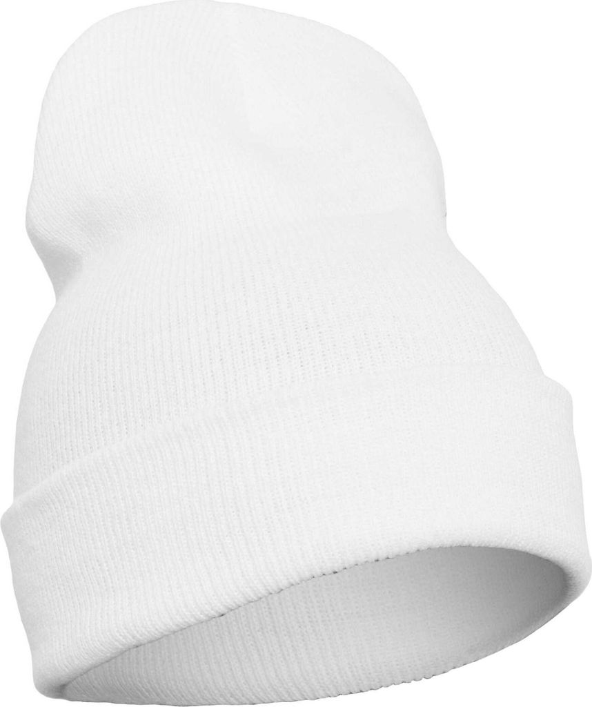 Flexfit - Mütze für Herren/Damen Uni, Mit Bündchen, Jerseyware BC6918 (Einheitsgröße) (Weiß)