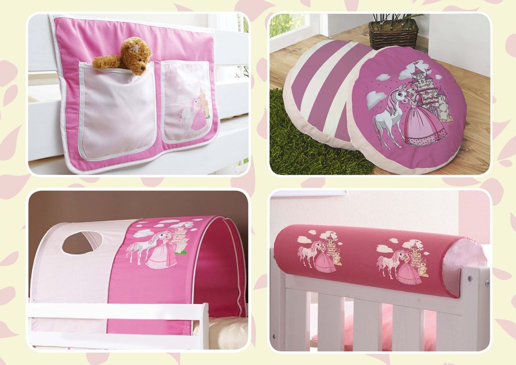 TiCAA Kinder Hochbett Zubehör Set 4-teilig Produktbild 