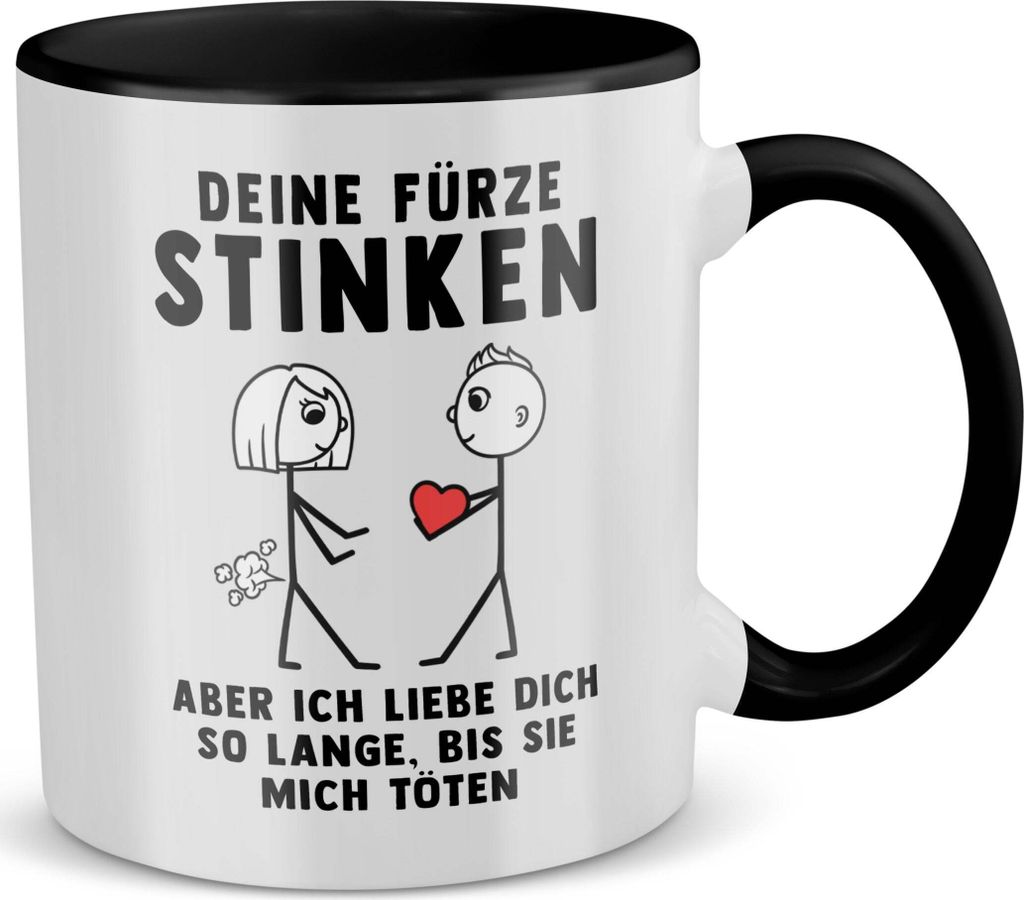 22Feels Frauen Jahrestag Geschenk Hochzeitstag Ehefrau Freundin Tasse Deine Fürze Stinken Kaffetasse Erster Hochzeitstag Valentinstag für Sie Geb...