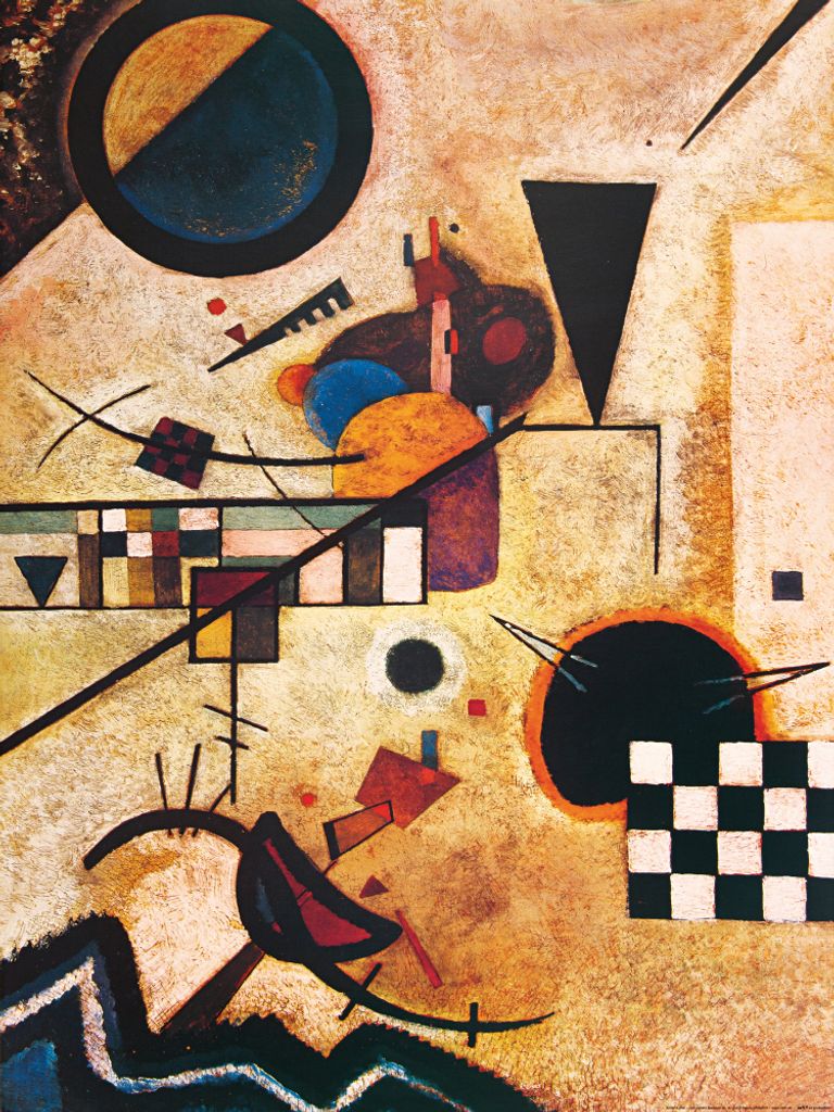 Wassily Kandinsky Kunstdruck Bild - Gegenklänge, 1924 (80 x 60 cm)