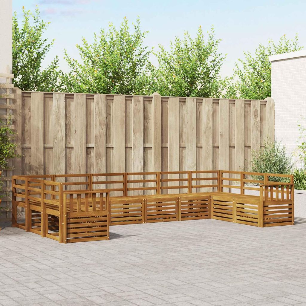 "Neues Produkt" Sofagarnituren - CLORIS - Terrassen-Sofa - 10 pcs - Natur Massivholz Akazie - Modern Gartensofas V2275