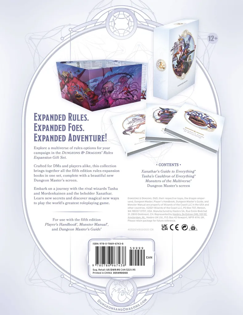 Pack Extension JDR Dungeons & Dragons Gift Set avec Coffret de Rangement - 10