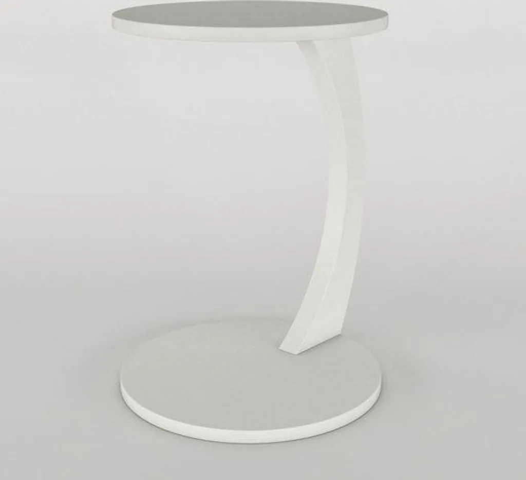 Table basse d'appoint blanche Intergas 38x38x56cm mobile et stable - 4