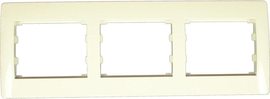 Dreifach 3-fach Rahmen Steckdose Schalter Lichtschalter creme weiß Serie TAILI