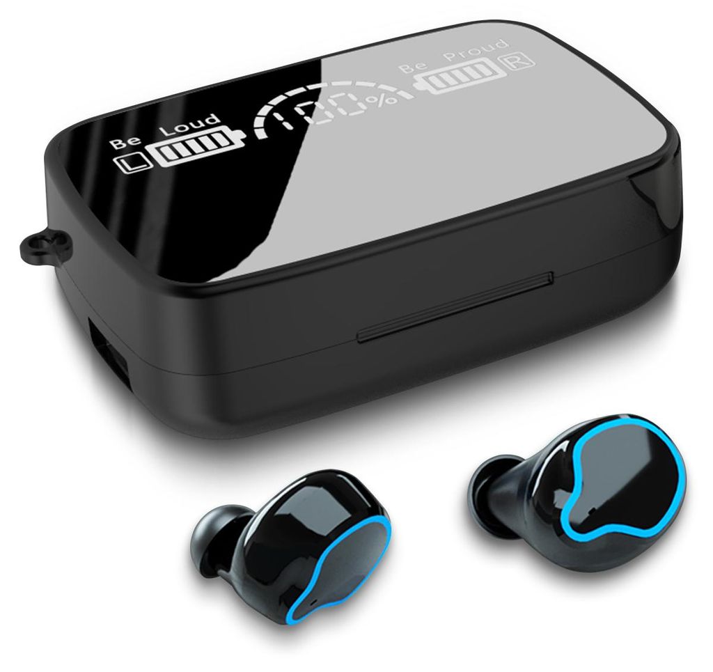 Kopfhörer In-Ear Headset LED Anzeige Ohrhörer Wireless Kabellos Bluetooth 5.1