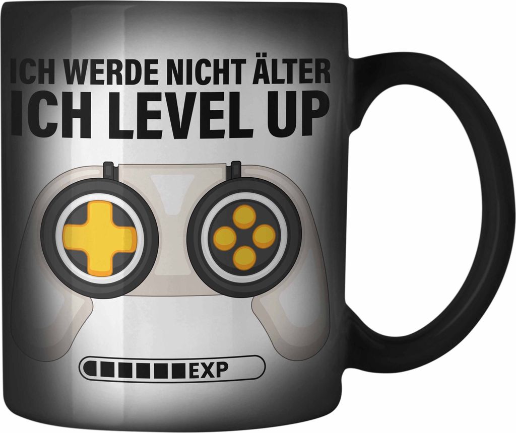 Trendation - Geburtstag Geschenk für Gamer Farbwechsel Zauber-Tasse Geburtstagsgeschenk Zocker Gaming Ich Werde Nicht Älter Ich Level Up Geschenk...