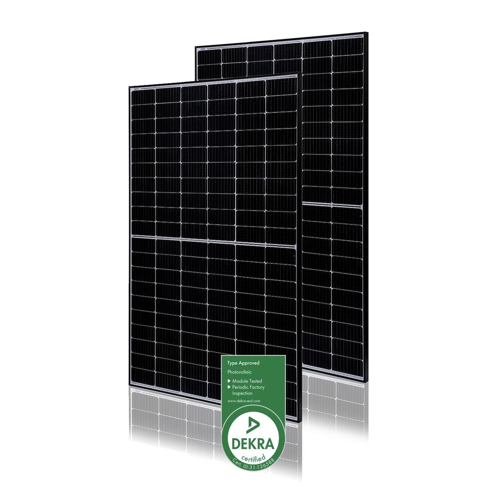 NuaSol - Monokristallines Solarmodul Black Frame 375 W 2x Photovoltaik Solaranlage