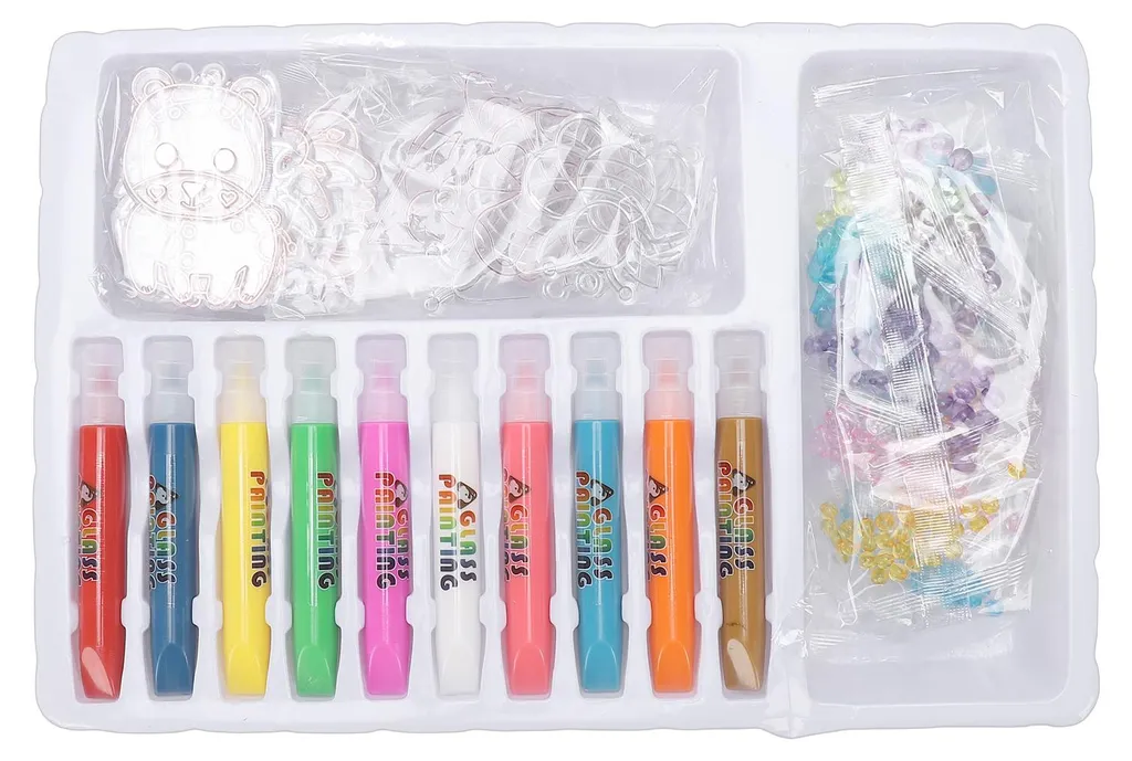 Loisir Créatif Enfant Peinture Cristalline et Pendentifs Perles Animaux
