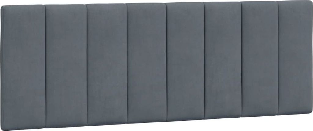 Kopfteil-Kissen "Hanko" Dunkelgrau 140 cm Samt Produktbild 
