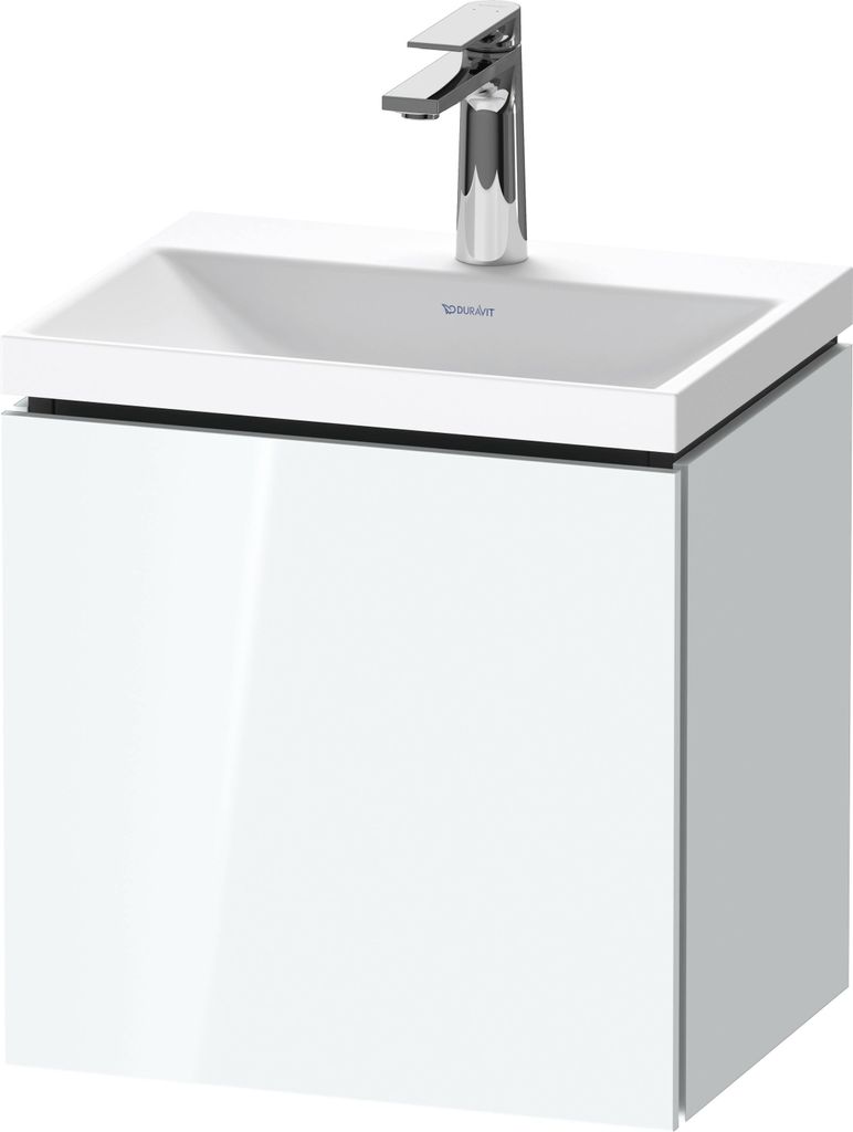 Duravit L-Cube c-shaped Set wandhängend, 1 Tür, Anschlag rechts, ohne Überlauf, 1 Hahnloch, 450x480x350mm, LC6949O85850000