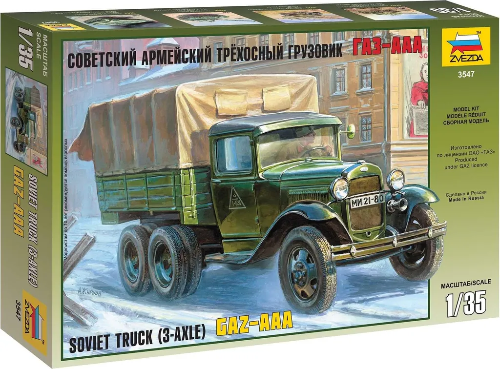 Camion Soviétique GAZ-AAA Zvezda pour Diorama WWII - Échelle 1/35ème