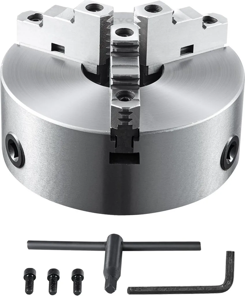 Mandrin 250mm HT300 robuste avec alésage de 80mm et mors 20Cr 53HRC