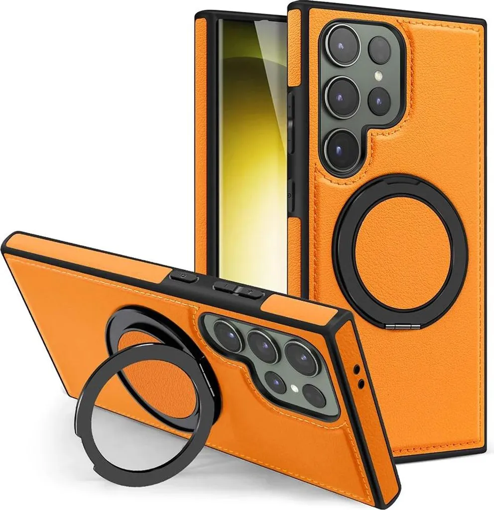 Custodia MagSafe, design magnetico, protezione completa, arancione 07