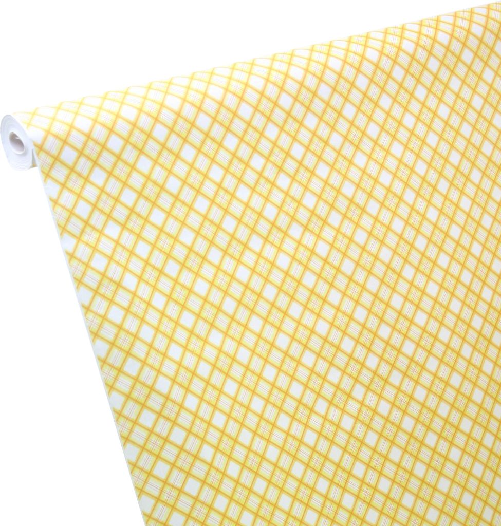 7m x 1,20m Papiertischdecke Schotten-Karo gelb Produktbild 