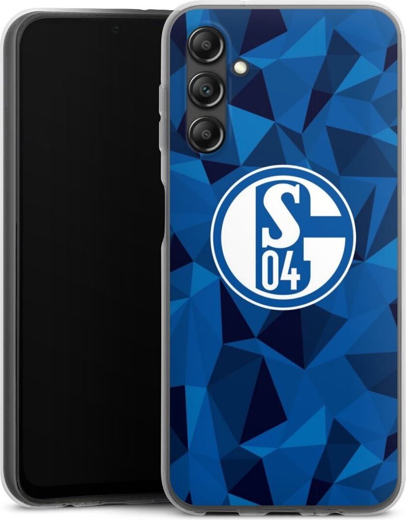 DeinDesign Handyhülle für Samsung Galaxy A14 5G Silikon Hülle Case Smartphone Schutzhülle Camouflage FC Schalke 04 Muster