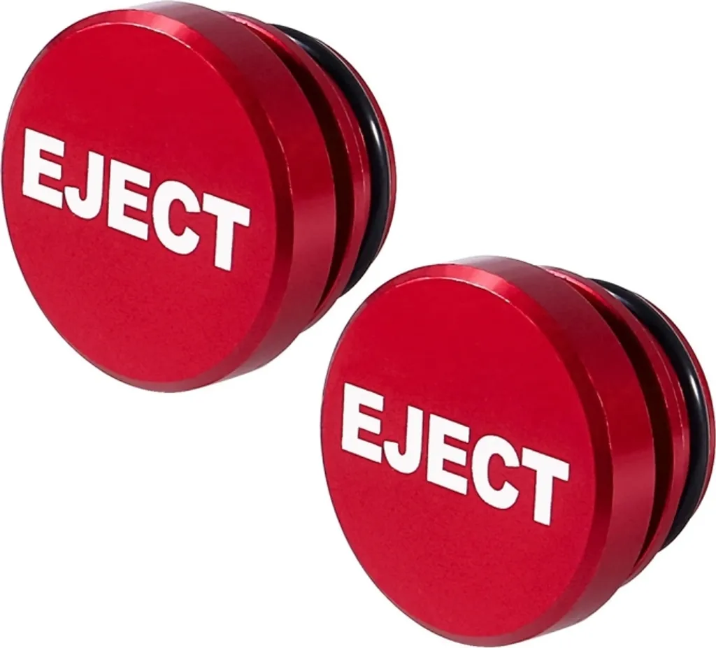 Set 2 Tappi Antipolvere Rosso Eject - Metallo per Presa 12V Universale
