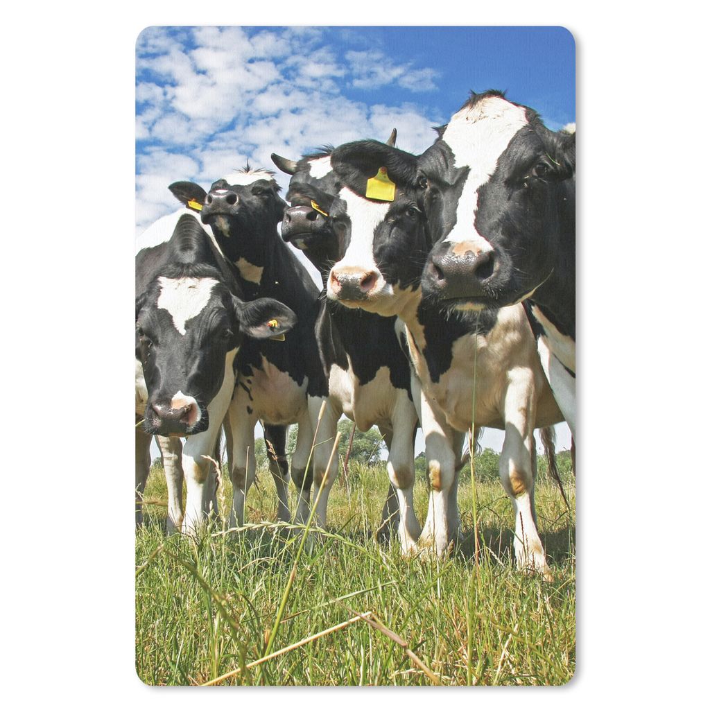 MuchoWow Mauspad Mousepad Kühe - Gras - Wiese - Tiere 18x27 cm - Mousepads - Maus Mat - Pad - Mausunterlage